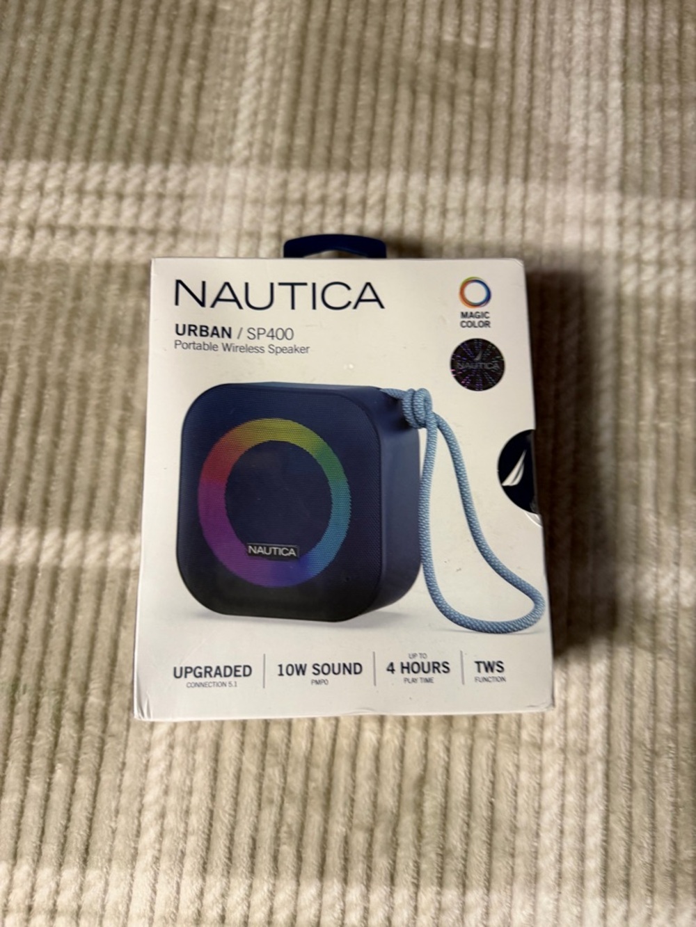 Nautica Urban SP400 Portable Speaker in Navy with Multicolor LED Ring